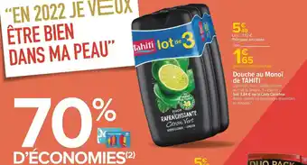 Carrefour Tahiti douche au monoï de tahiti offre