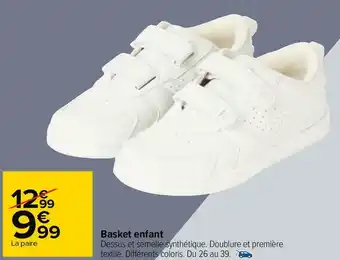 Promo Tex basket enfant chez Carrefour