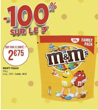 Géant Casino M&m’s m&m’s peanut offre