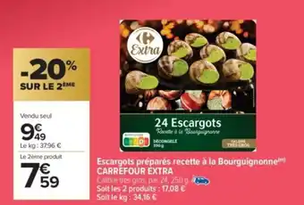 CARREFOUR EXTRA Escargots préparés recette à la Bourguignonneſ™)