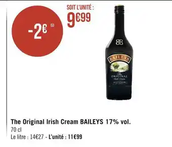 Géant Casino Baileys the original irish cream 17% vol offre