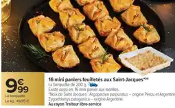 Carrefour Market 16 mini paniers feuilletés aux Saint-Jacques offre