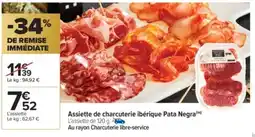 Carrefour Market Assiette de charcuterie ibérique Pata Negra offre
