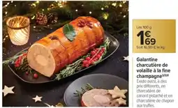 Carrefour Market Galantine charcutière de volaille à la fine champagne offre