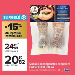 Carrefour Market CARREFOUR EXTRA Queues de langoustes congelées offre