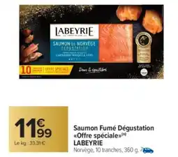 Carrefour Market LABEYRIE Saumon Fumé Dégustation «Offre spéciale»>() offre