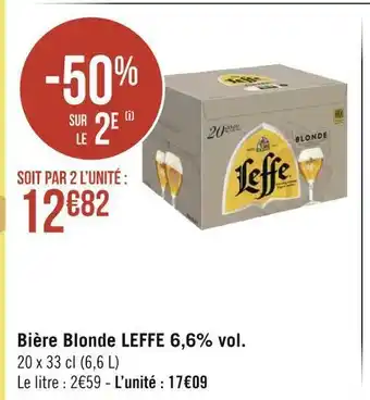 Leffe bière blonde 6,6% vol