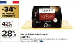 Carrefour Market LABEYRIE Bloc de Foie Gras de Canard offre