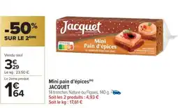 Carrefour Market JACQUET Mini pain d'épices offre