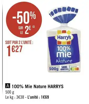 Géant Casino Harrys 100% mie nature offre