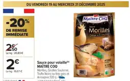 Carrefour Market MAÎTRE COQ Sauce pour volaille offre