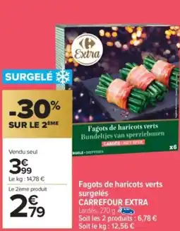 Carrefour Market CARREFOUR EXTRA Fagots de haricots verts surgelés offre