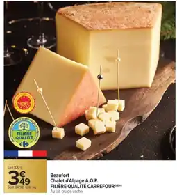 Carrefour Market FILIÈRE QUALITÉ CARREFOUR Beaufort Chalet d'Alpage A.O.P. offre