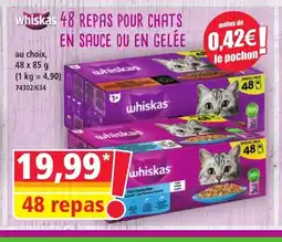 Norma 48 repas pour chats en sauce ou en gelée offre