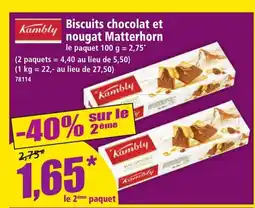 Norma KAMBLY Biscuits chocolat et nougat Matterhorn offre