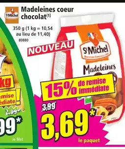 Norma ST MICHEL Madeleines coeur chocolat offre