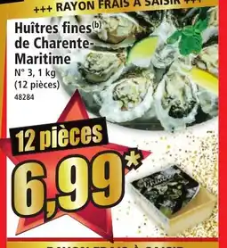 Norma Huîtres fines de Charente- Maritime offre