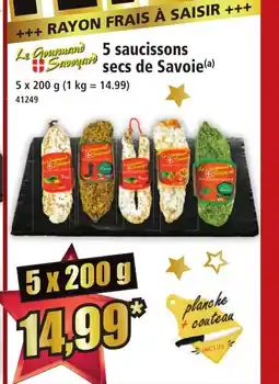 Norma 5 saucissons secs de Savoie offre