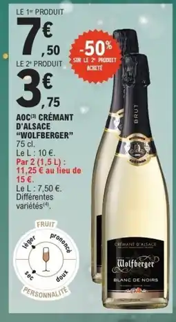 E.Leclerc Express WOLFBERGER Aoc crémant d'alsace offre