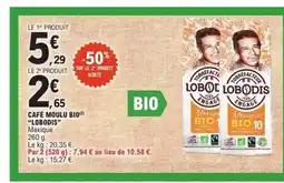 E.Leclerc Express LOBODIS Café moulu bio offre