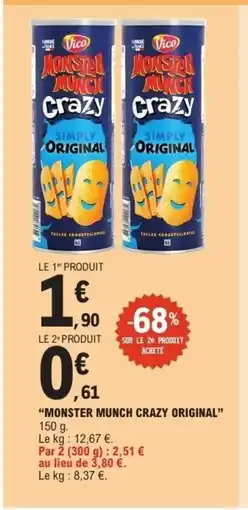 E.Leclerc Express Monster munch crazy original offre