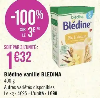 Géant Casino Bledina blédine vanille offre