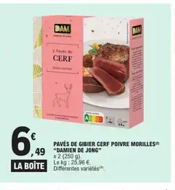 E.Leclerc Express DAMIEN DE JONG Pavés de gibier cerf poivre morilles offre
