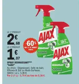 E.Leclerc Express AJAX Spray degraissant offre
