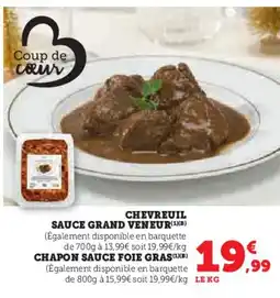 U Express Chevreuil sauce grand veneur offre