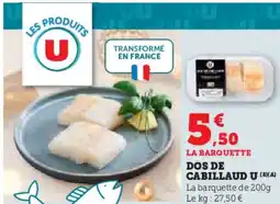 U Express Dos de cabillaud u offre