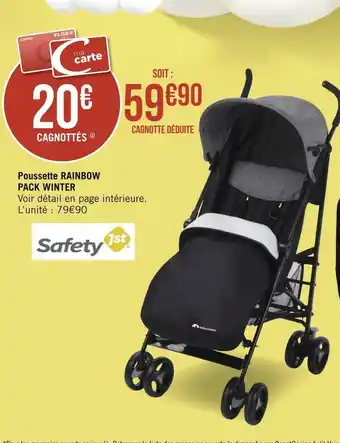 Géant Casino Safety 1st poussette rainbow pack winter offre
