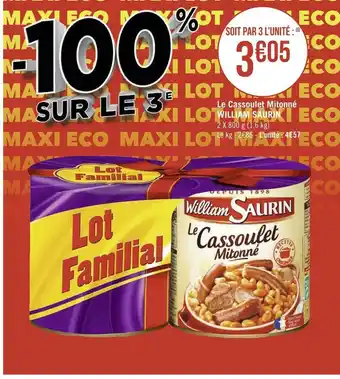Géant Casino William saurin le cassoulet mitonné offre
