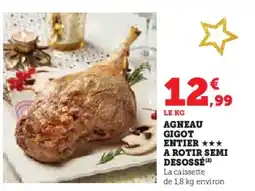 U Express Agneau gigot entier a rotir semi desossé offre