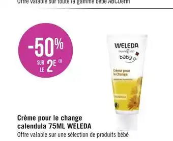 Géant Casino Weleda bon plan sur la crème pour le change calendula 75ml weleda offre