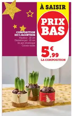 U Express Composition de 3 jacinthes offre