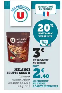 U Express Melange fruits secs u offre