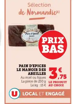 U Express Pain d'epices le manoir des abeilles offre