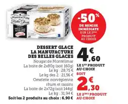 U Express Dessert glace la manufacture des belles glaces offre