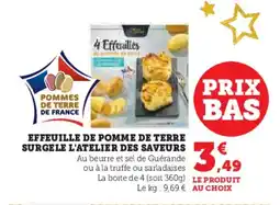 U Express Effeuille de pomme de terre surgele l'atelier des saveurs offre