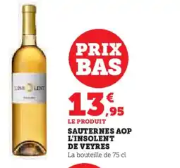 U Express Sauternes aop l'insolent de veyres offre