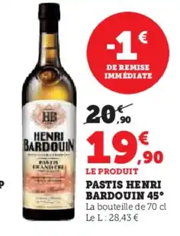 U Express HENRI BARDOUIN 45° Pastis offre