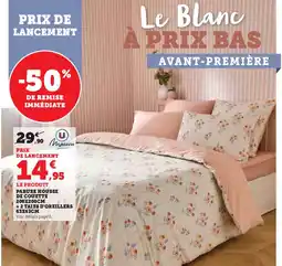 Hyper U Parure housse de couette + 2 taies d'oreillers offre