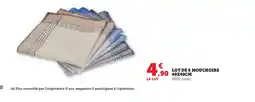 Hyper U Lot de 6 mouchoirs offre