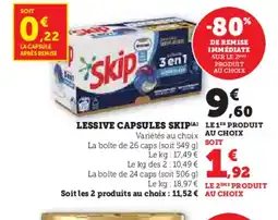 Hyper U SKIP Lessive capsule offre