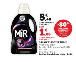 Hyper U MIR Lessive liquide offre