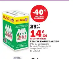 Hyper U ARIEL Lessive liquide offre