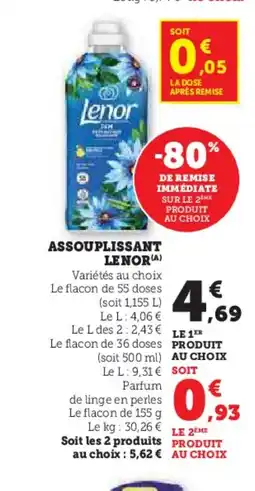 Hyper U LENOR Assouplissant offre