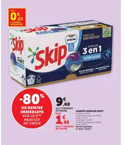 Hyper U SKIP Lessive capsules offre