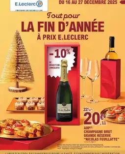 E.Leclerc NICOLAS FEUILLANTE Aop champagne brut grande réserve offre