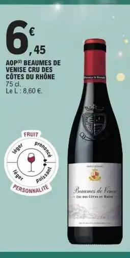 E.Leclerc Aop beaumes de venise cru des côtes du rhône offre
